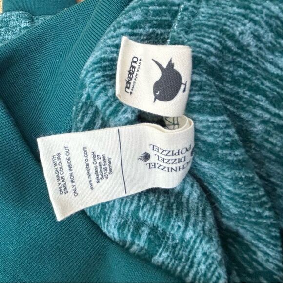 Naketano Fleece Teal Green Pullover Hoodie‎ with Drawstring - Picture 12 of 12